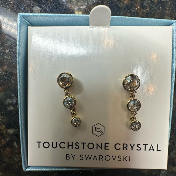 Crystal earrings Touchstone Crystal by Zwarovski - Picture 8 of 9